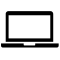 Laptop Symbol Black with Transparent Background