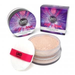 LMD Loose Setting Powder with puff and packaging